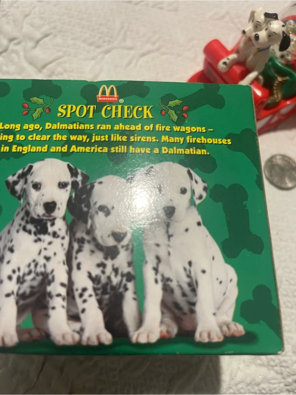 Disney 101 Dalmatians Red Yellow Green Snow Dome Set